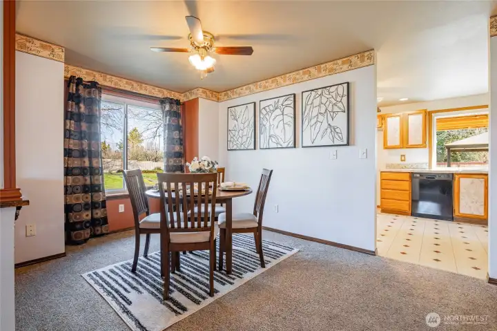 Formal dining room with room for a large dining set.