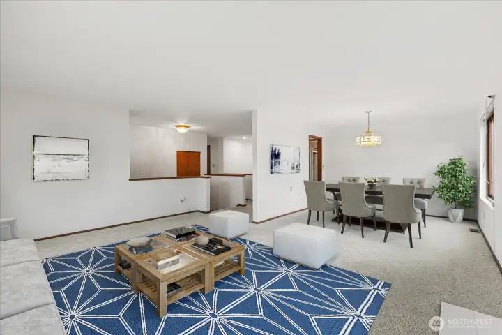 Light Filled Living & Dining Space