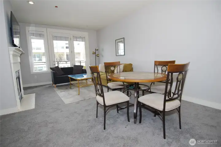 Living room scene from front entry