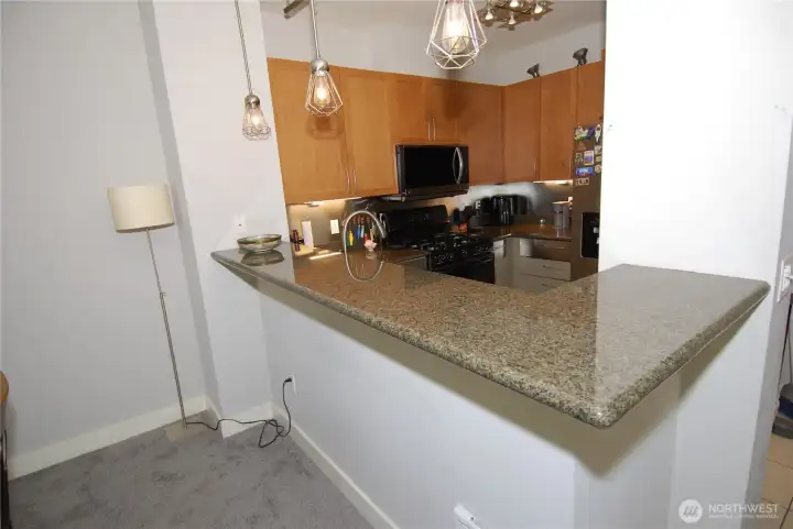 Bar top seating for 4 or 5