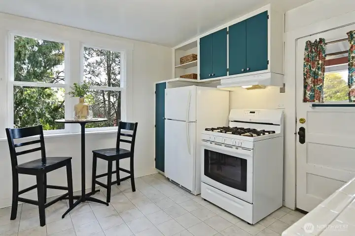 Step out to the deck for morning coffee.