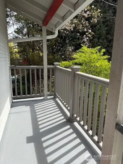 Step out to the deck for morning coffee.