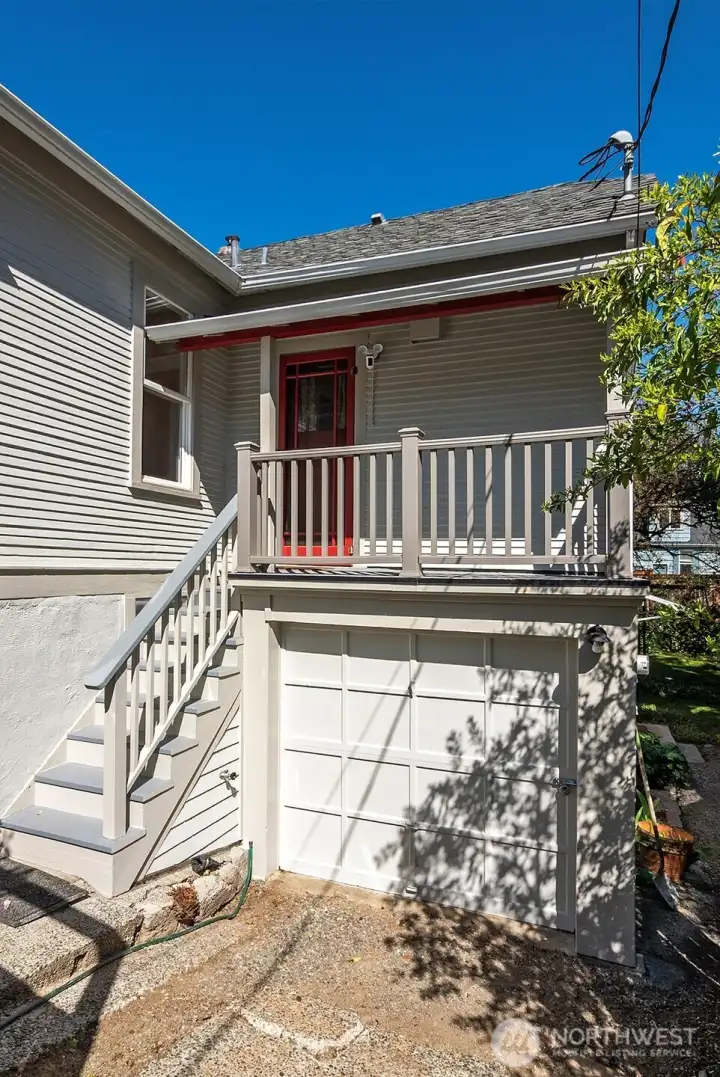Enjoy your coffee on the private deck off the kitchen.