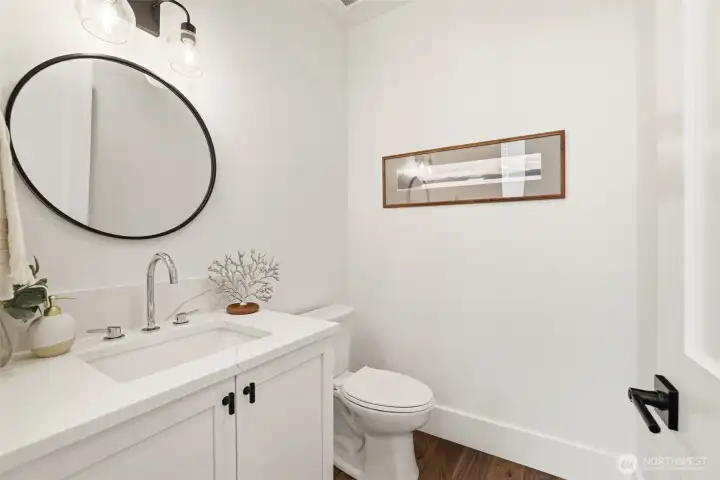 Stylish main floor powder room