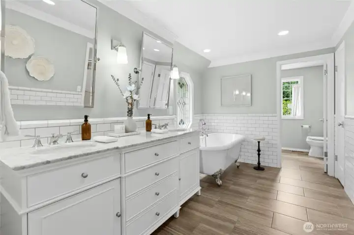 Beautiful refreshed bathroom.
