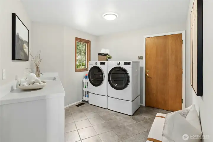 Laundry room off the garage.