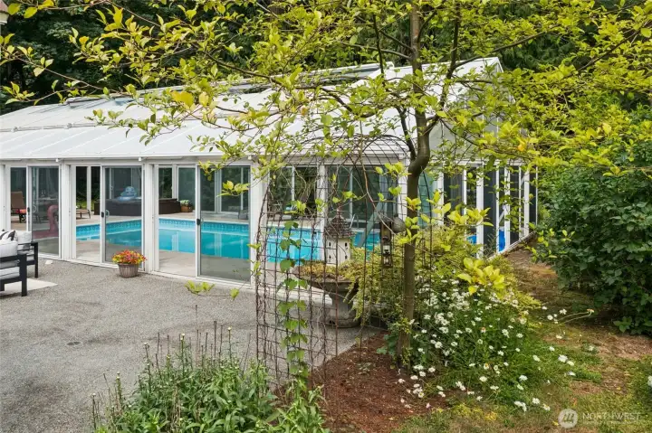 360' views from the pool is total privacy!