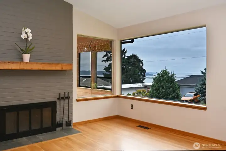 Looking out toward the sound and Vashon Island. Looking out toward the sound and Vashon Island.