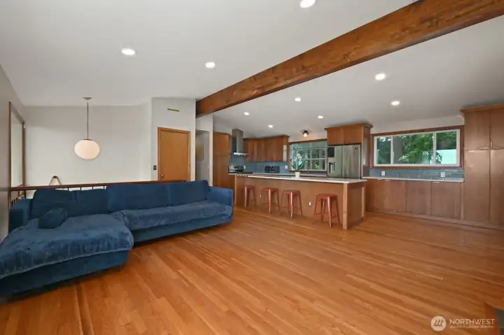 Open floor plan and new kitchen. Open floor plan and new kitchen.