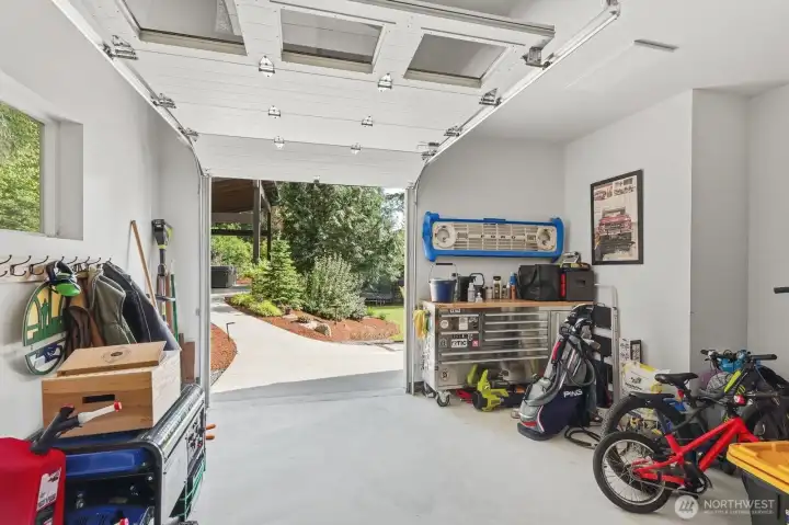 Rear facing garage door for all the toys! Rear facing garage door for all the toys!