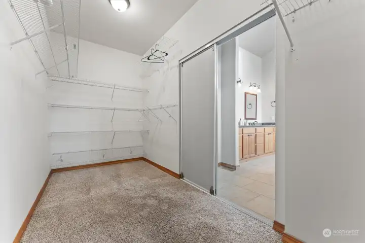 Primary walk in closet