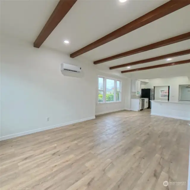 open concept dining and living room