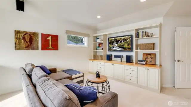 Custom cabinetry and shelving installed