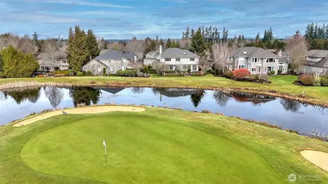 Home overlooks the scenic 15th green at the Plateau Golf Club