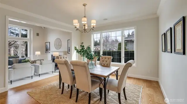 Spacious formal dining area