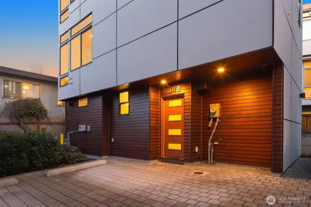 Parking is conveniently located adjacent to the front door.