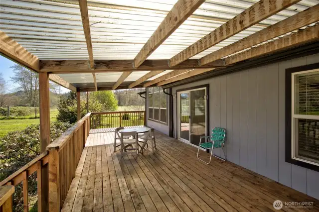 Covered Wood Deck