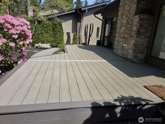 Back deck with relaxing views