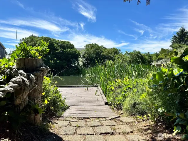 Pathway leading to your private dock on the canal