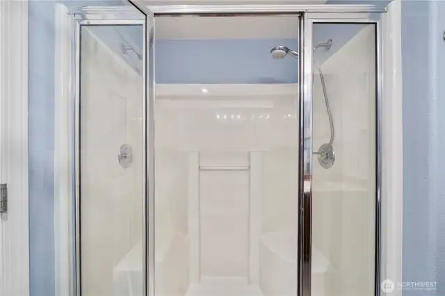 Primary en suite with walk in shower