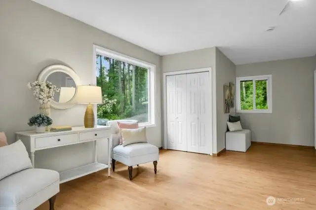Primary bedroom sitting area.