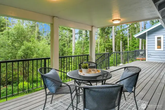 Large covered deck.