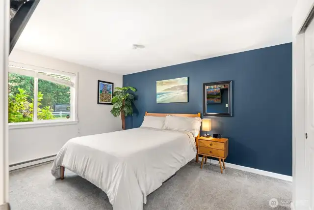 primary bedroom backs to pond/fountain for extra privacy