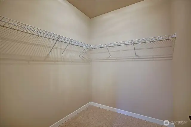 Shelving in Primary closet.