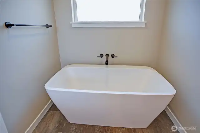 Garden tub in Primary bathroom.