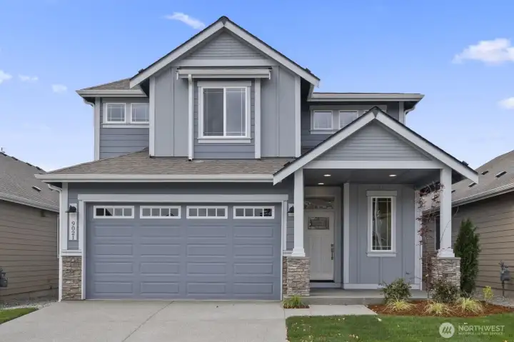 Lot 89- 9021 Wyatt Ct. SE Tumwater WA 98501 Rendering for The Hazel plan# 2611 Jr. Suite on the main level with full bathroom 5 beds total 3.5 baths