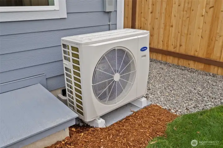 High efficiency electric variable speed cold climate heat pump with wifi thermostat