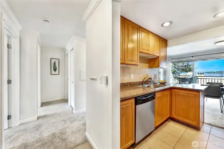 Perfectly appointed top floor unit. New carpet and fresh paint throughout.
