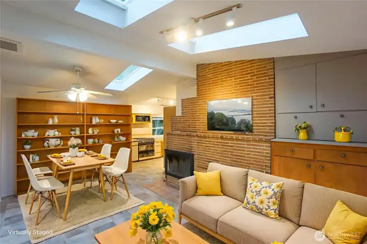 Virtually Staged Family Room