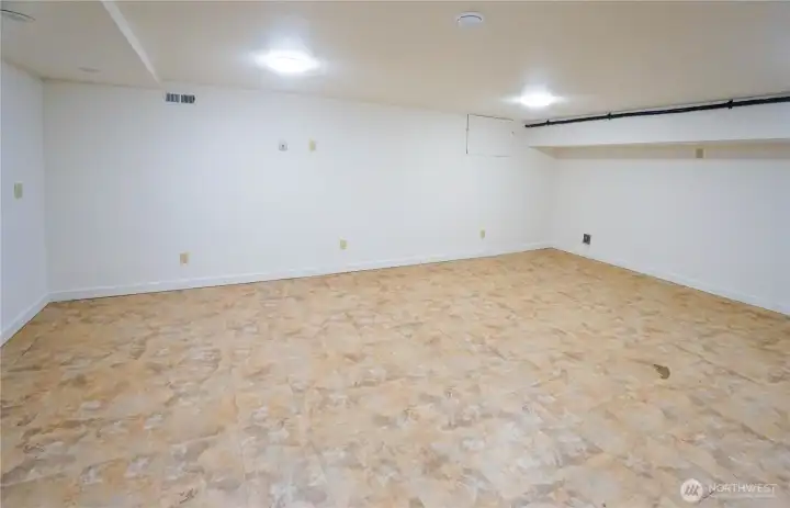 Lower Level Flex Room. Could be Shop, Media Room, Rec-Room or possibly a 4th Bedroom.