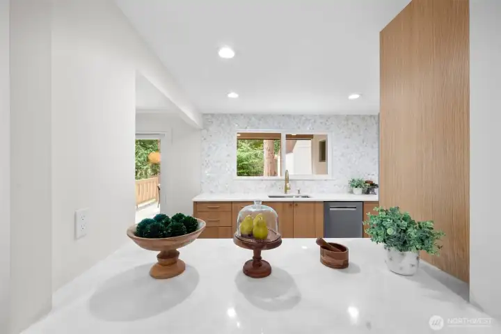 Light pours in through the passthrough