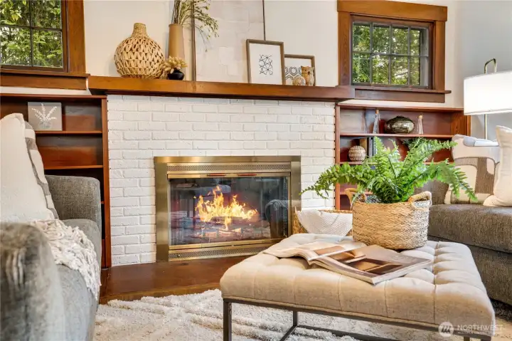 It’s the perfect spot to get cozy on rainy days, and in the summer, the 2023 heat pump provides air conditioning to keep the home cool and comfortable.