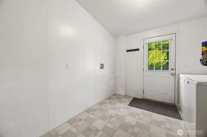 Large laundry room.
