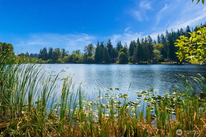 Post card setting of Lake Boren.