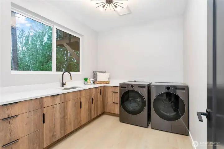 Main level laundry room.