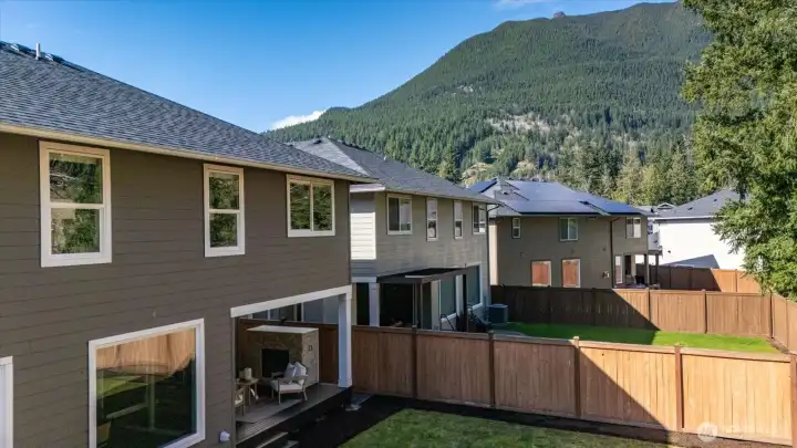 Mountain views feel close at hand, creating a backdrop that brings the outdoors into everyday living.