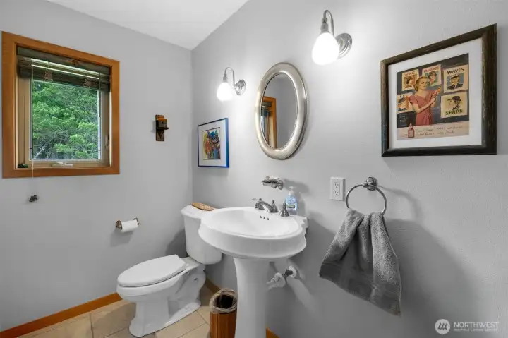 one of two half baths