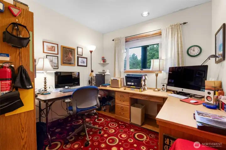 Lower leval office. Great for working from home.