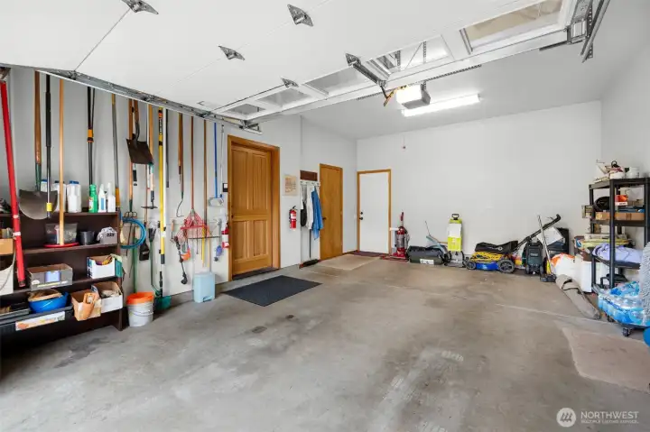 Small bay of the 3 car garage just of the entrance to the house