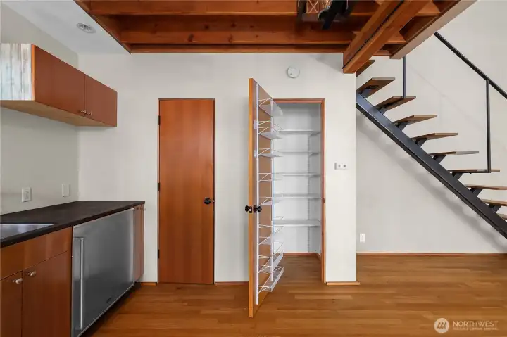 Walk-in pantry.