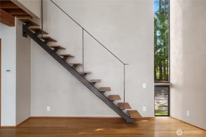 Stairs to the primary bedroom.