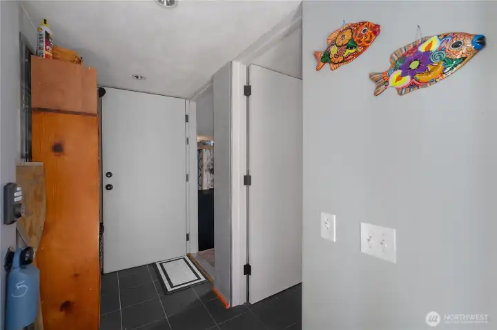 Downstairs studio with past rental history.