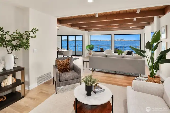 Separate sitting area adjoining the living room.