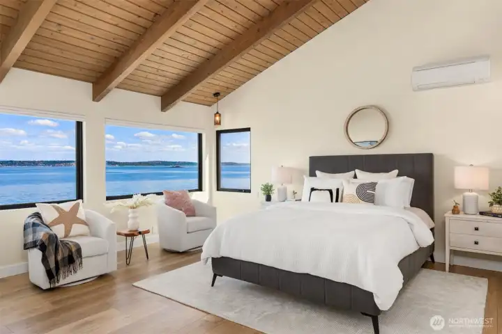 Primary bedroom suite is LUXE.
