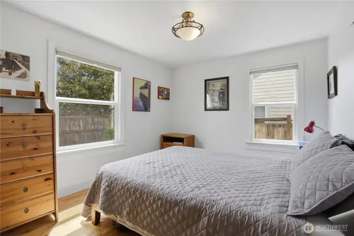 East-facing front window lets in morning light.