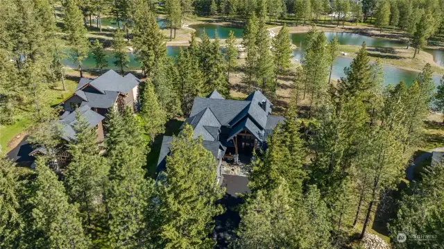 showing the location of Paintbrush lakes behind your new home!  also notice the space between homes especially to the rt in the picture.